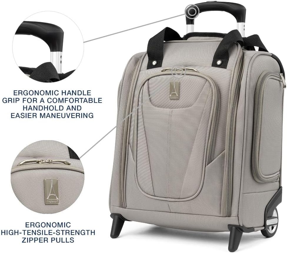 image:imageTravelpro Maxlite 5 Softside CarryOn Underseat Black 15InchChampagne