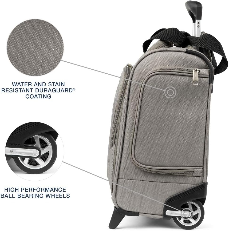 image:imageTravelpro Maxlite 5 Softside CarryOn Underseat Black 15InchChampagne