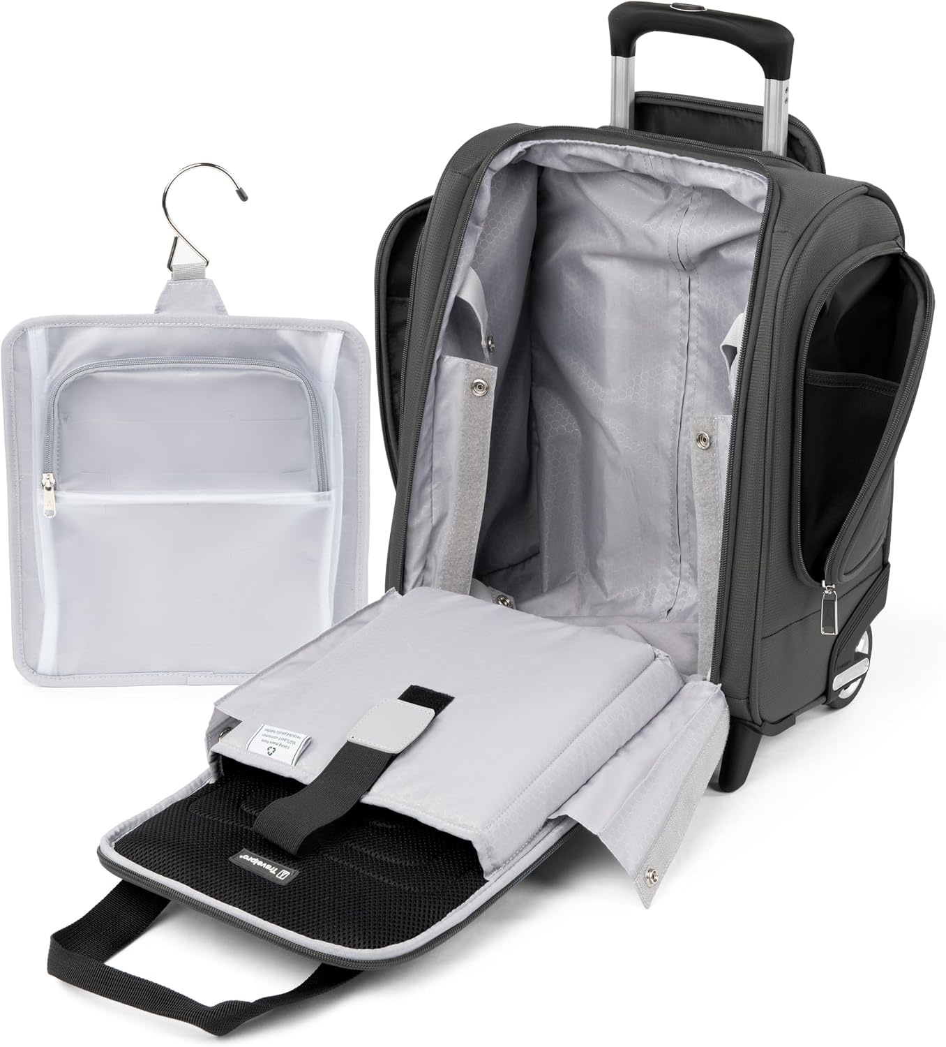 image:imageTravelpro Maxlite 5 Softside CarryOn Underseat Black 15InchShadow Grey