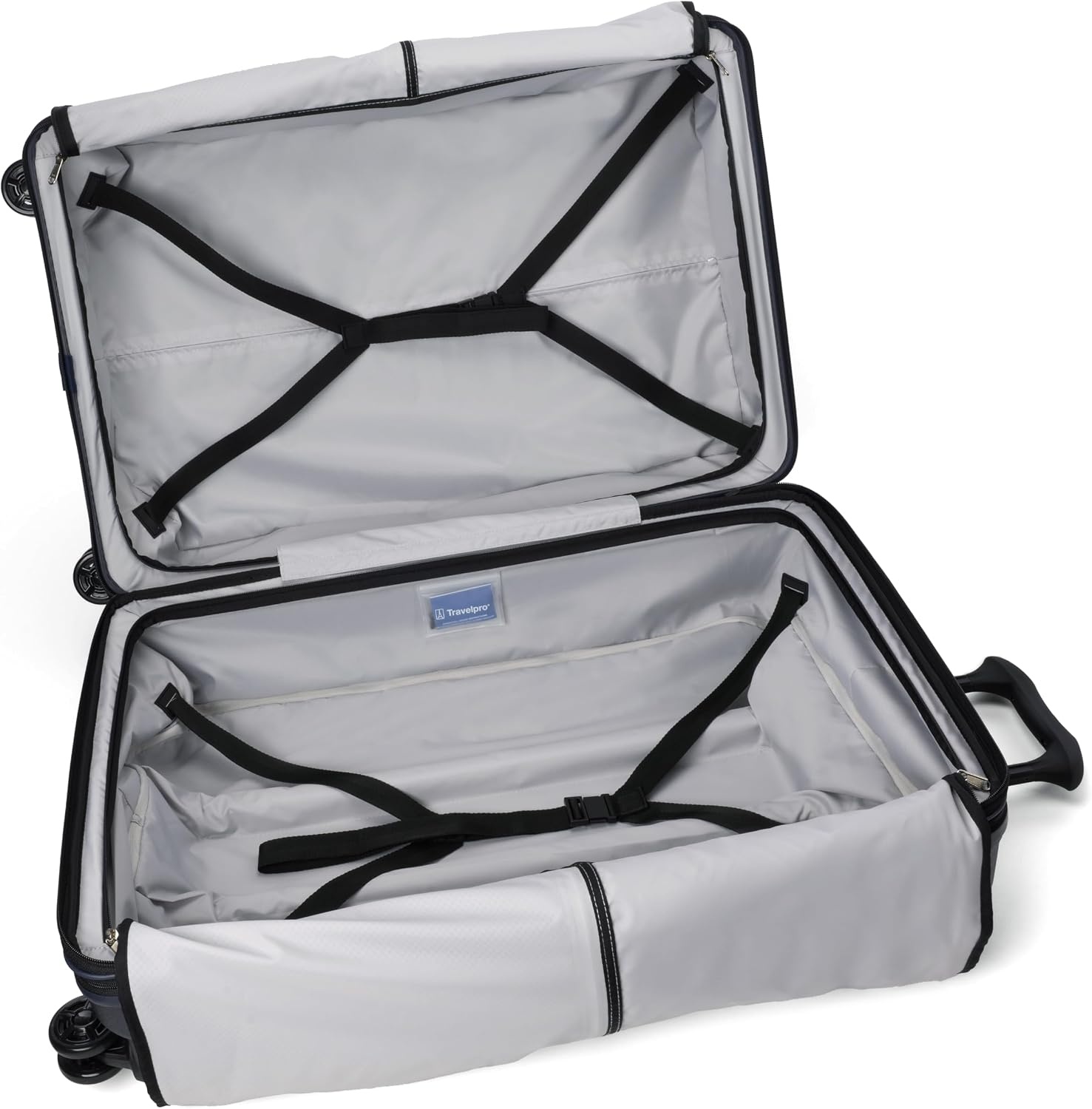 image:imageTravelpro Platinum Elite Hardside Checked Luggage Spinner Black 28InchAviator Navy
