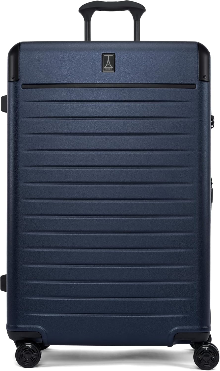 image:imageTravelpro Platinum Elite Hardside Checked Luggage Spinner Black 28InchAviator Navy