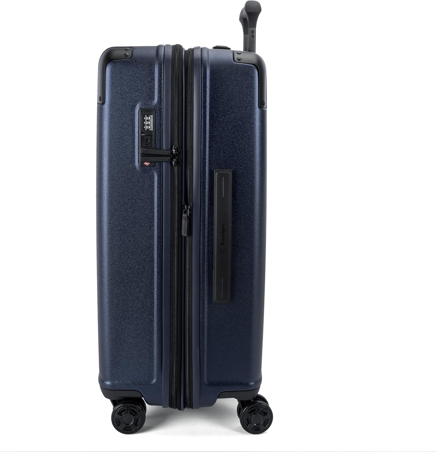 image:imageTravelpro Platinum Elite Hardside Checked Luggage Spinner Black 28InchAviator Navy