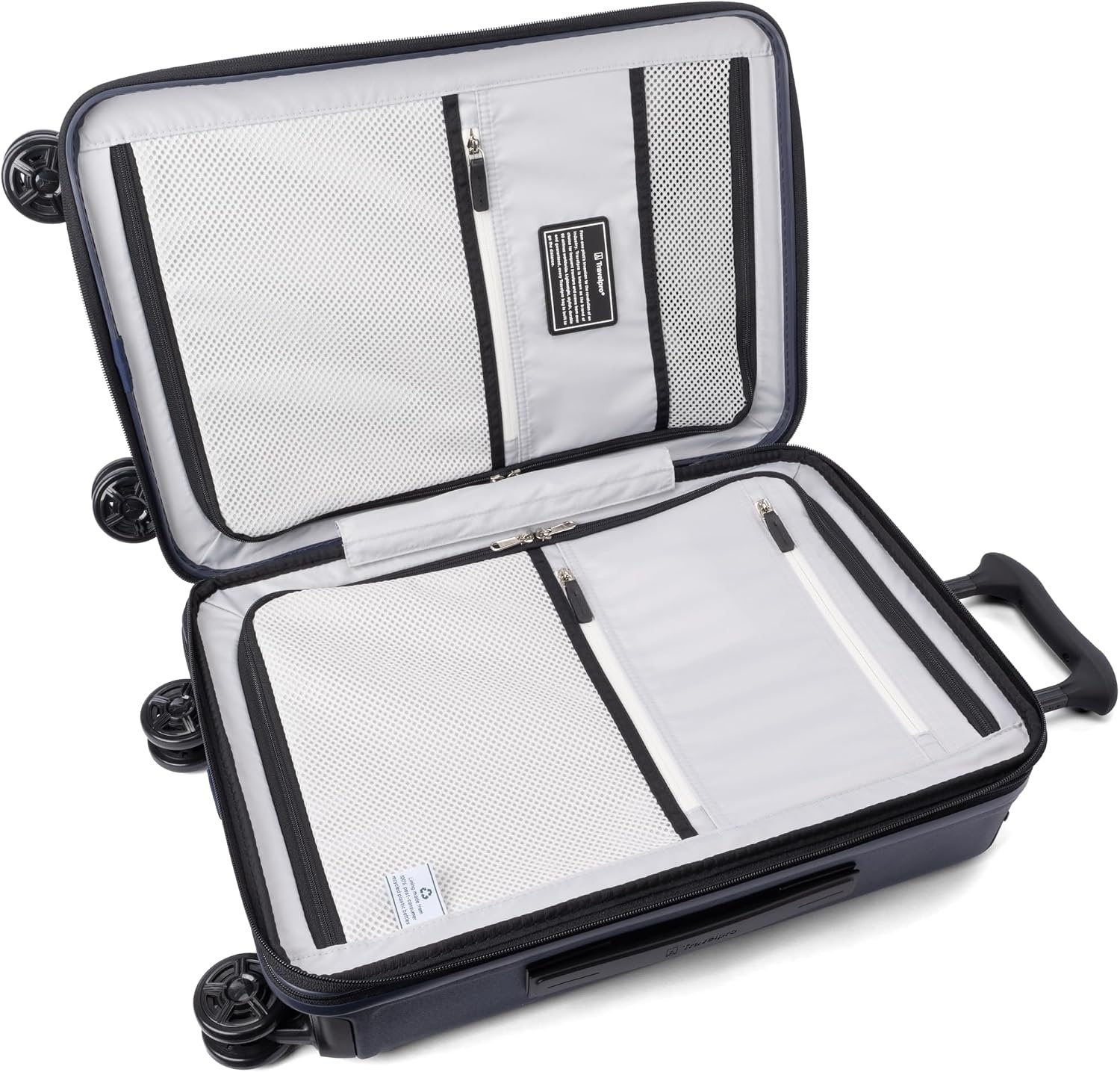 image:imageTravelpro Platinum Elite Hardside Checked Luggage Spinner Black 28InchAviator Navy