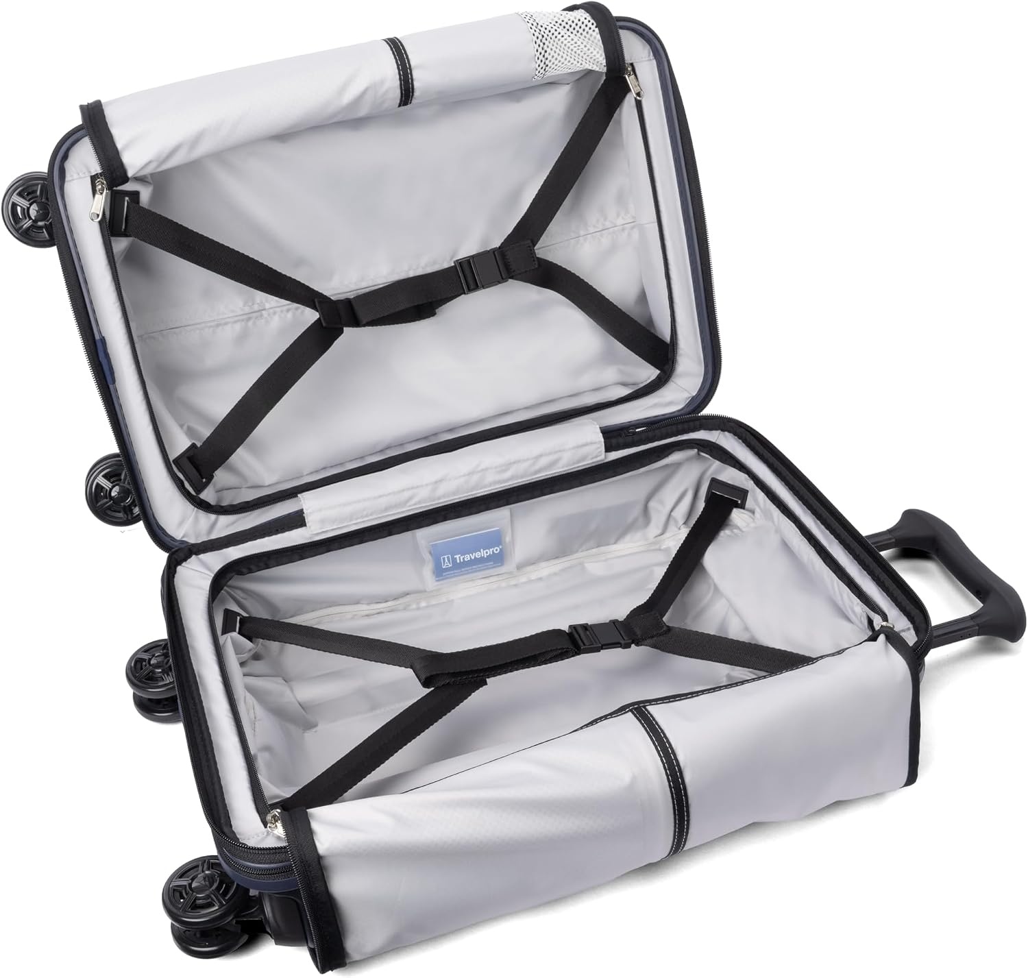 image:imageTravelpro Platinum Elite Hardside Checked Luggage Spinner Black 28InchAviator Navy