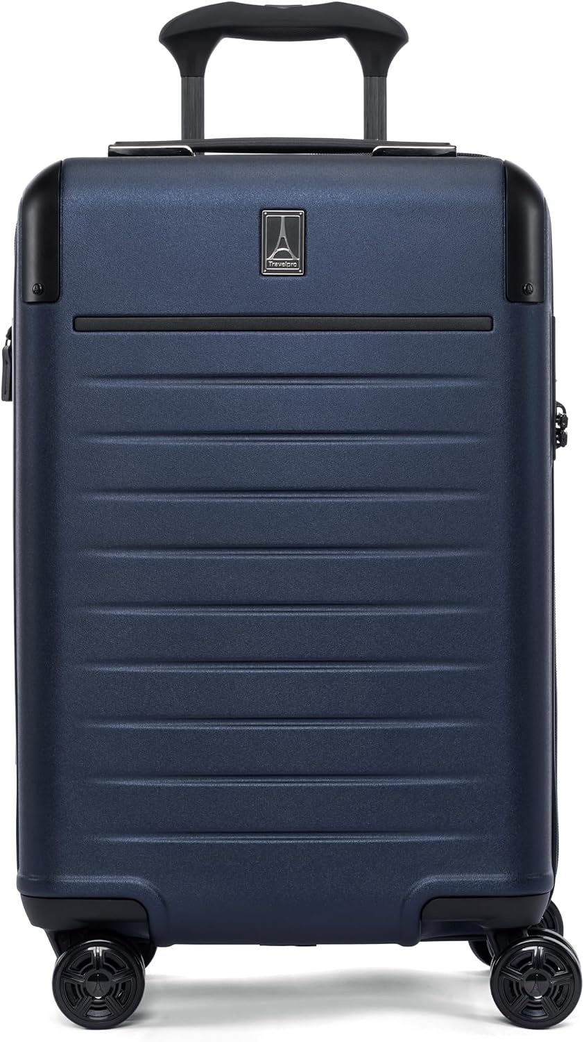 image:imageTravelpro Platinum Elite Hardside Checked Luggage Spinner Black 28InchAviator Navy