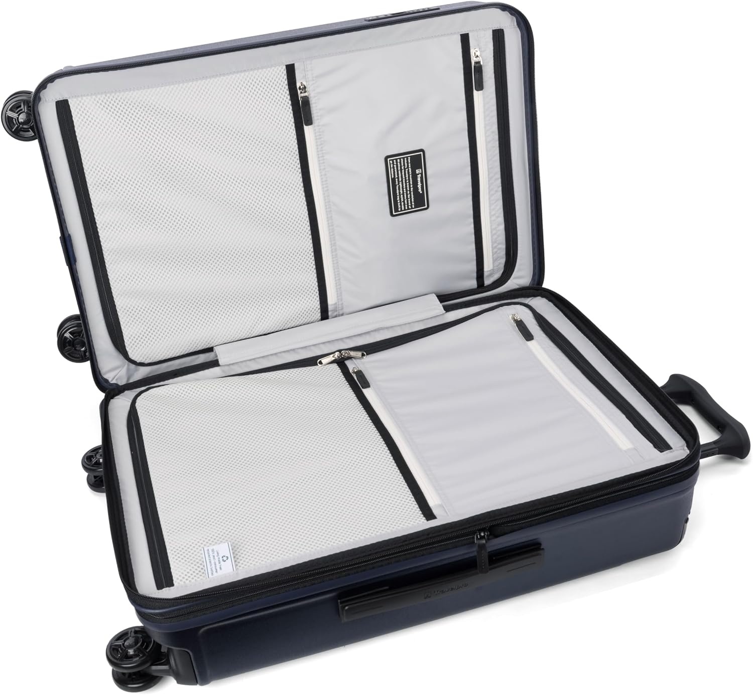 image:imageTravelpro Platinum Elite Hardside Checked Luggage Spinner Black 28InchAviator Navy