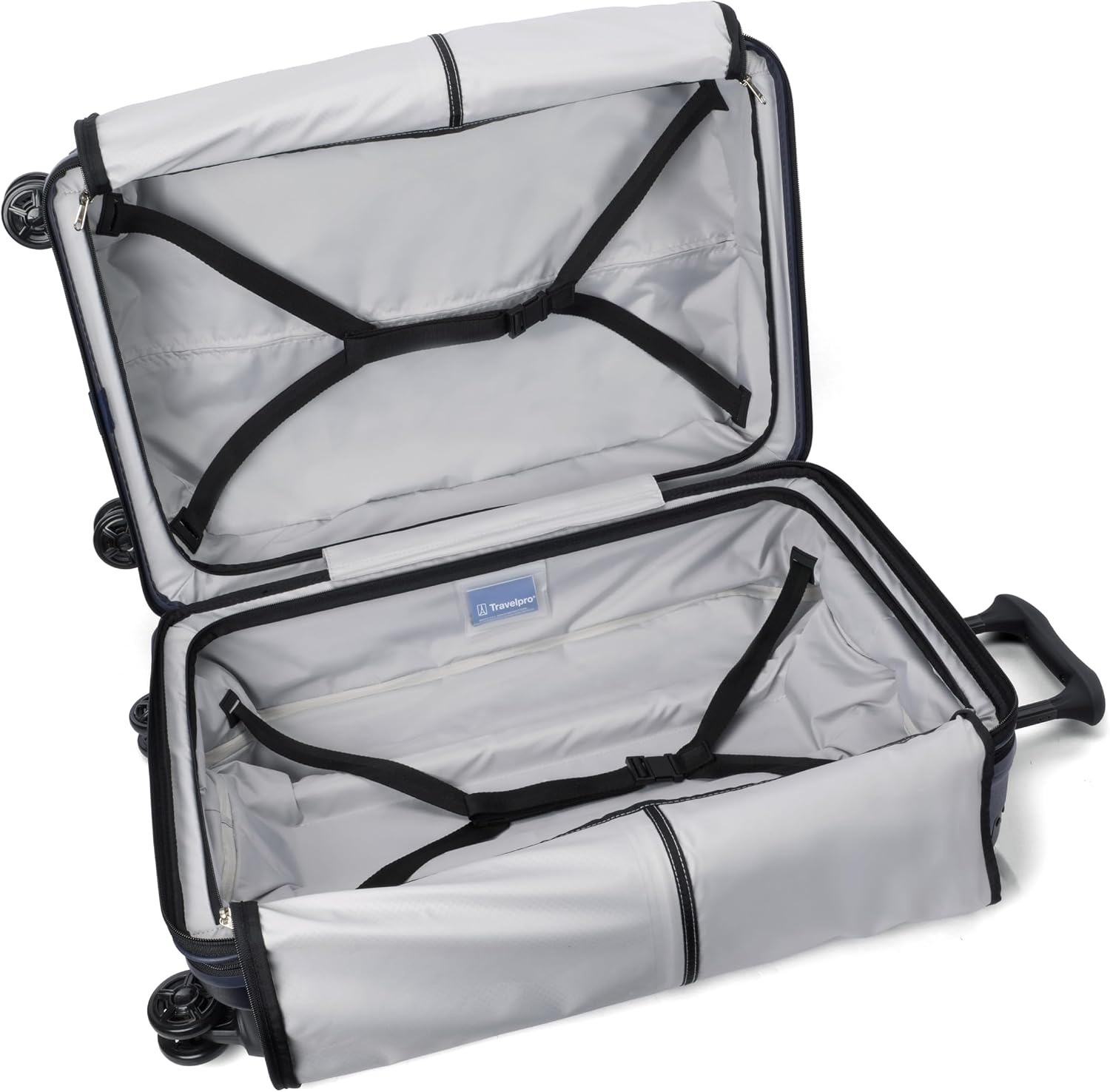image:imageTravelpro Platinum Elite Hardside Checked Luggage Spinner Black 28InchAviator Navy