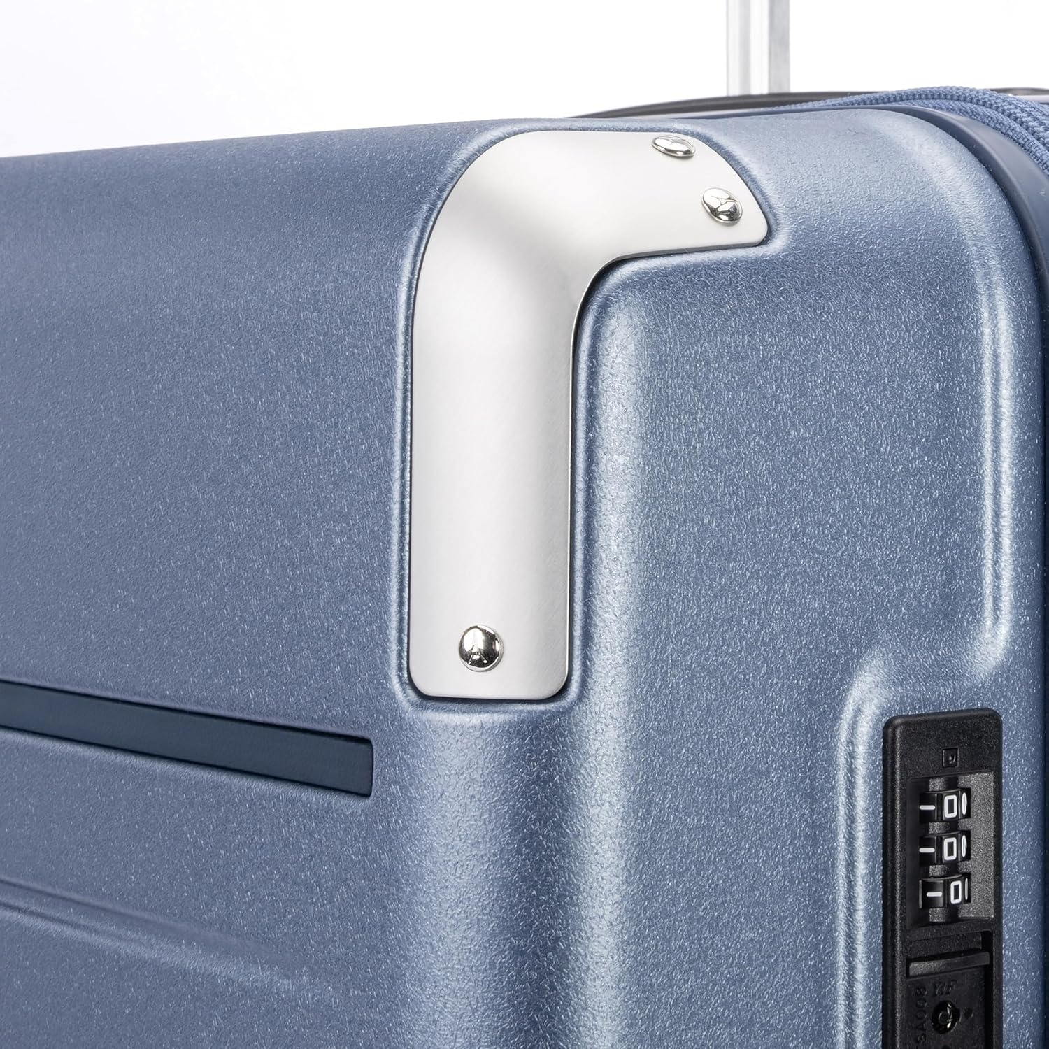 image:imageTravelpro Platinum Elite Hardside Checked Luggage Spinner Black 28InchDark Sky Blue