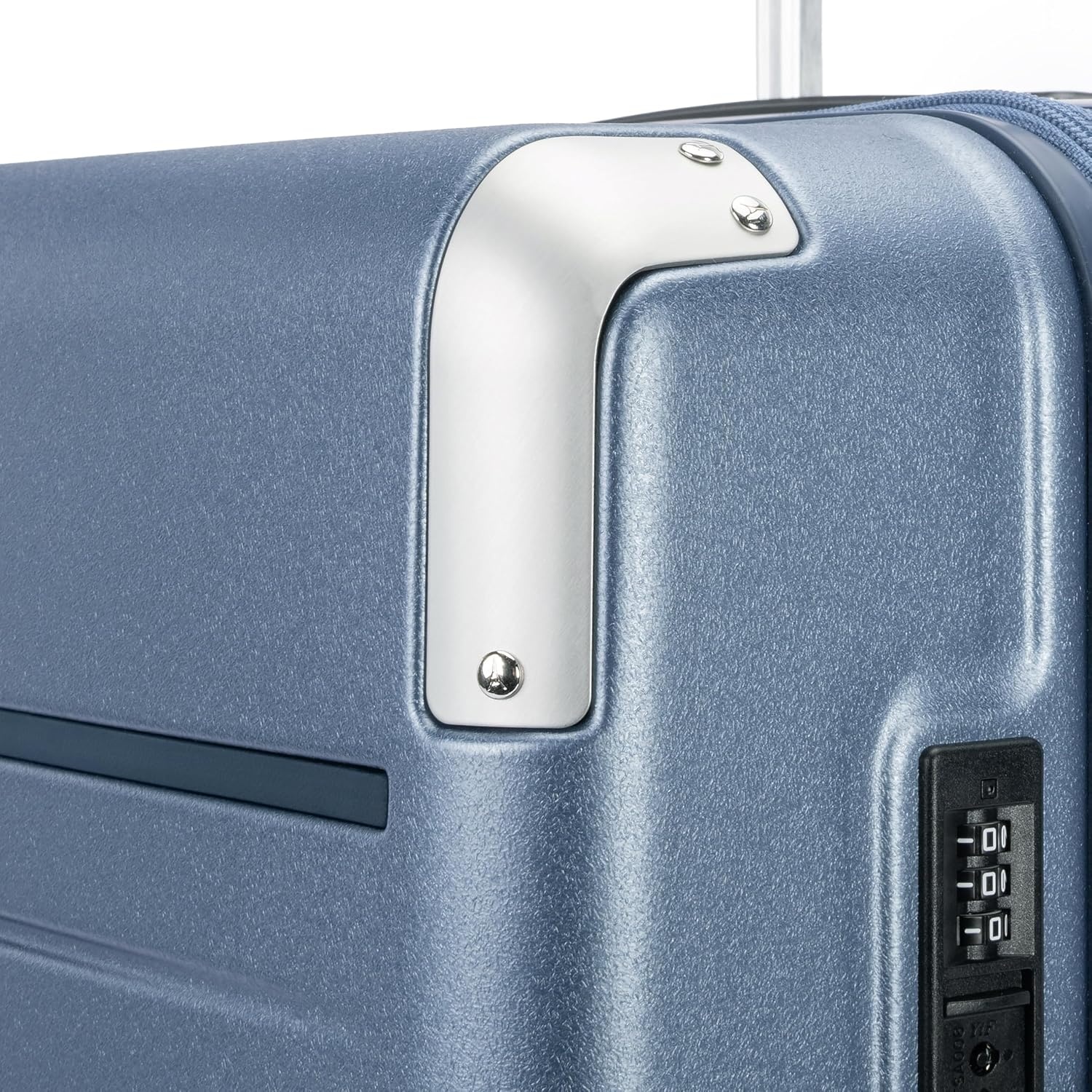 image:imageTravelpro Platinum Elite Hardside Checked Luggage Spinner Black 28InchDark Sky Blue