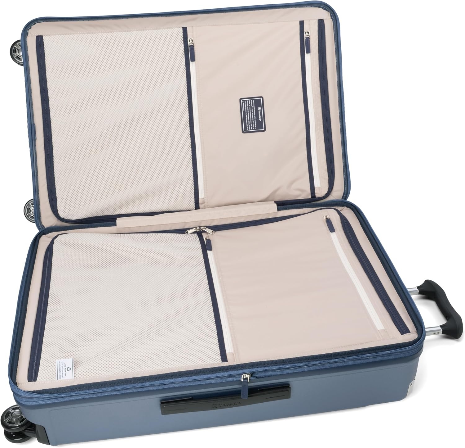 image:imageTravelpro Platinum Elite Hardside Checked Luggage Spinner Black 28InchDark Sky Blue