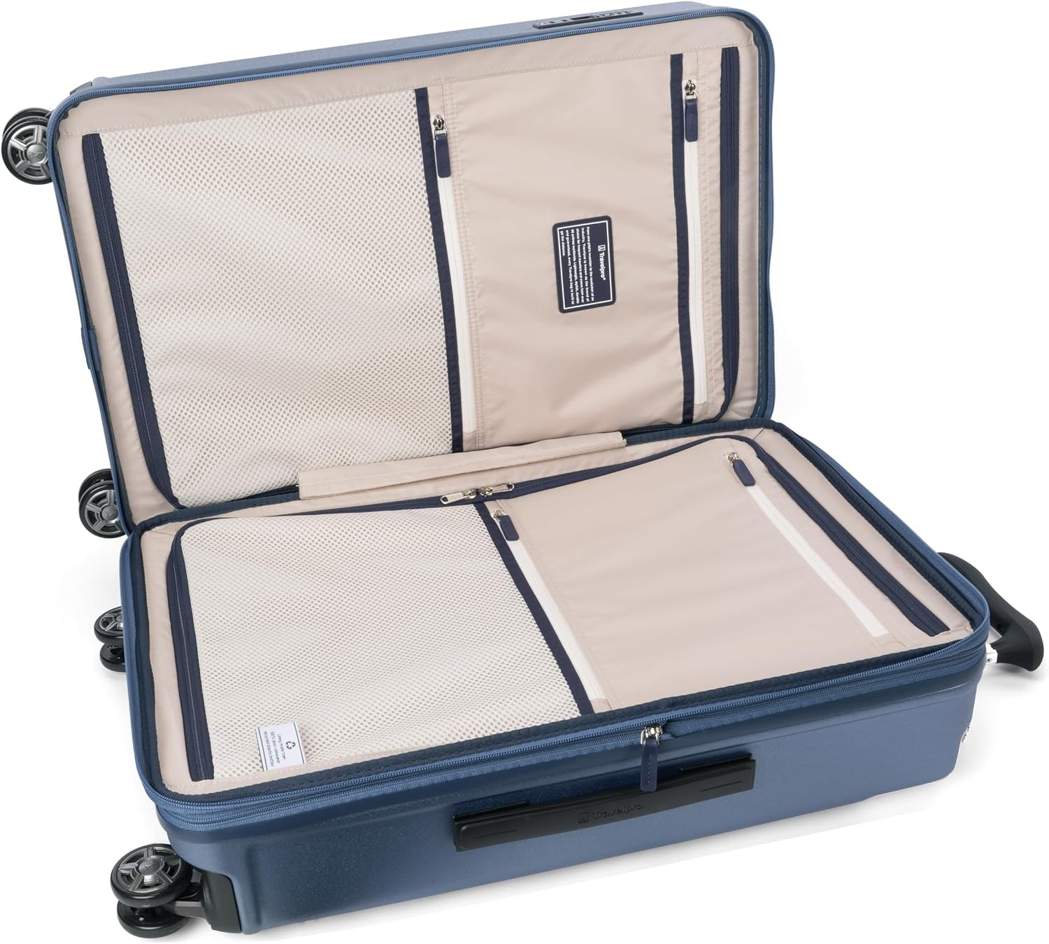 image:imageTravelpro Platinum Elite Hardside Checked Luggage Spinner Black 28InchDark Sky Blue