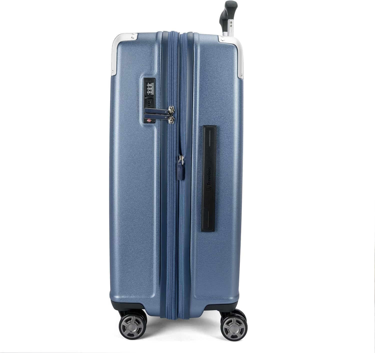 image:imageTravelpro Platinum Elite Hardside Checked Luggage Spinner Black 28InchDark Sky Blue