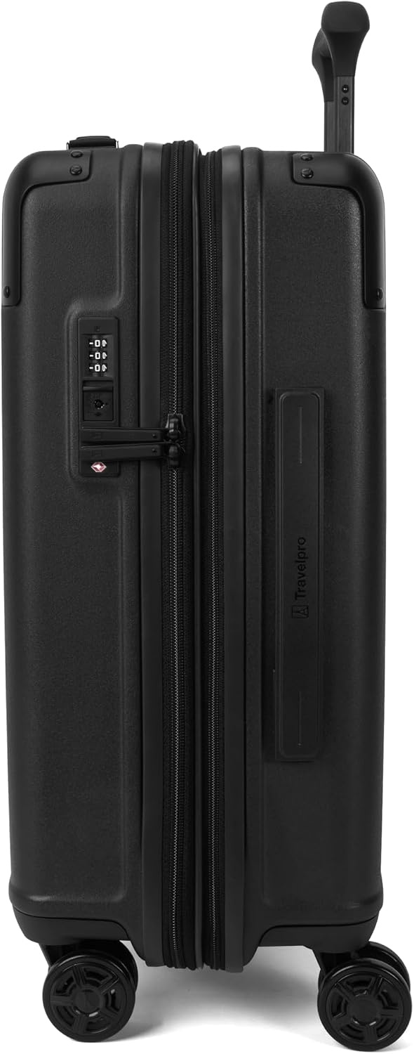 image:imageTravelpro Platinum Elite Hardside Checked Luggage Spinner Black 28InchJet Black