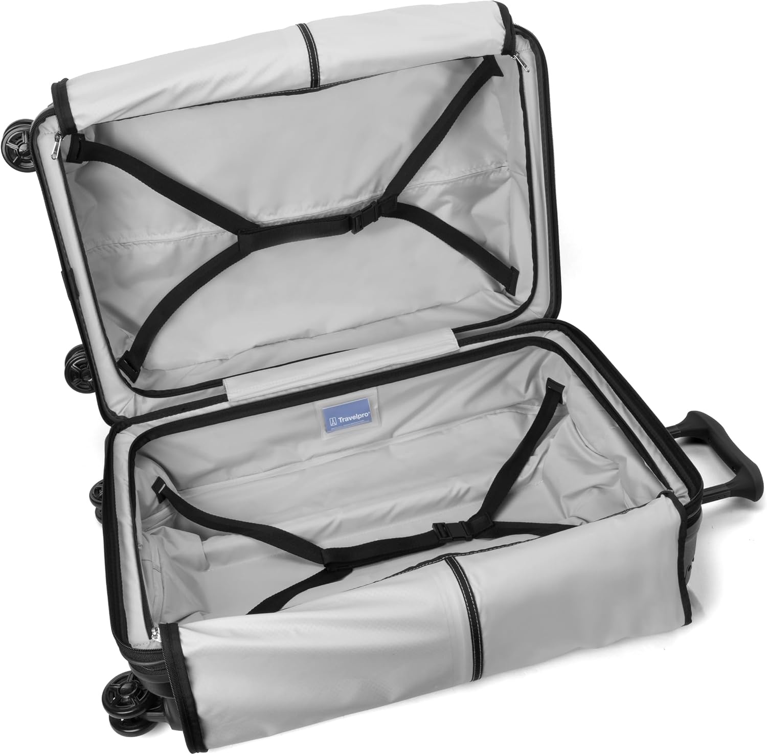 image:imageTravelpro Platinum Elite Hardside Checked Luggage Spinner Black 28InchJet Black