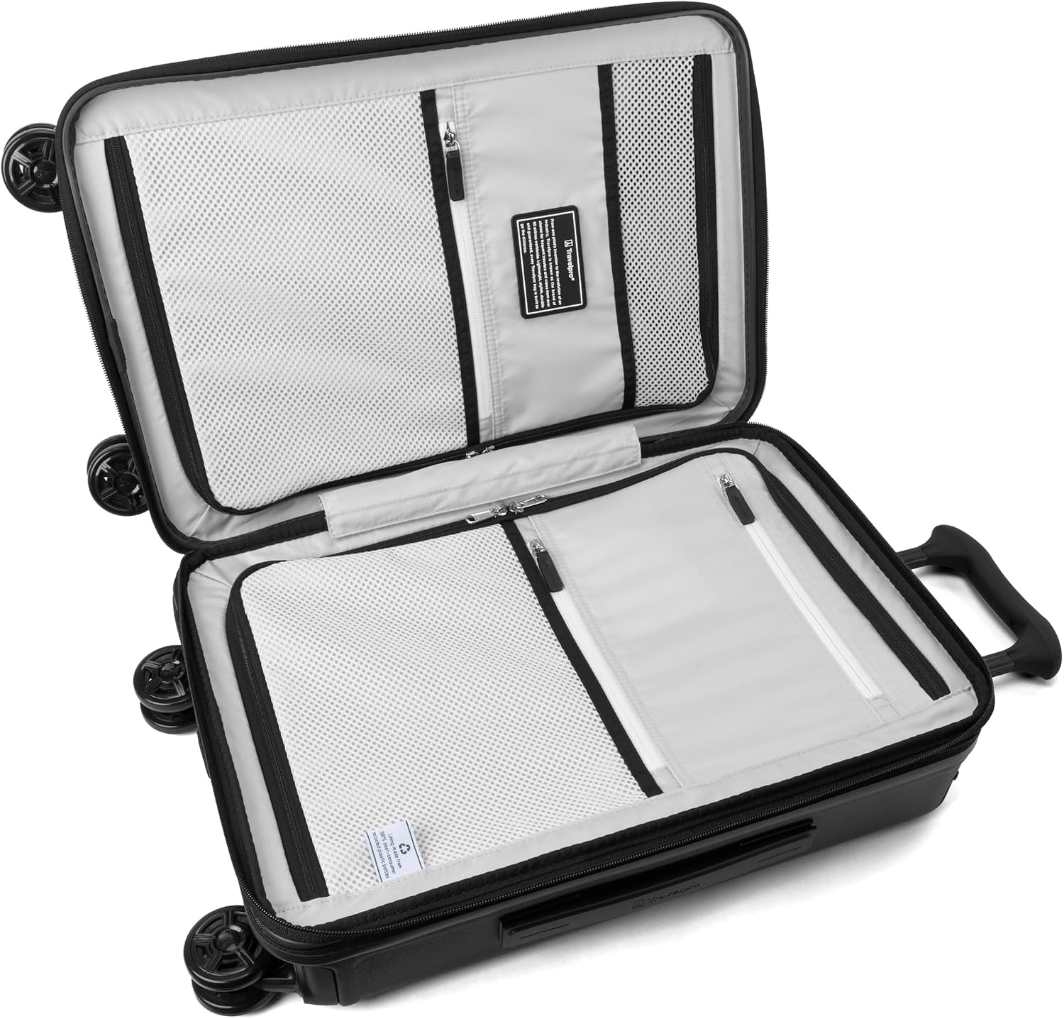 image:imageTravelpro Platinum Elite Hardside Checked Luggage Spinner Black 28InchJet Black