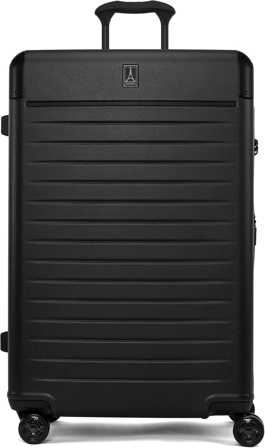 image:imageTravelpro Platinum Elite Hardside Checked Luggage Spinner Black 28InchJet Black