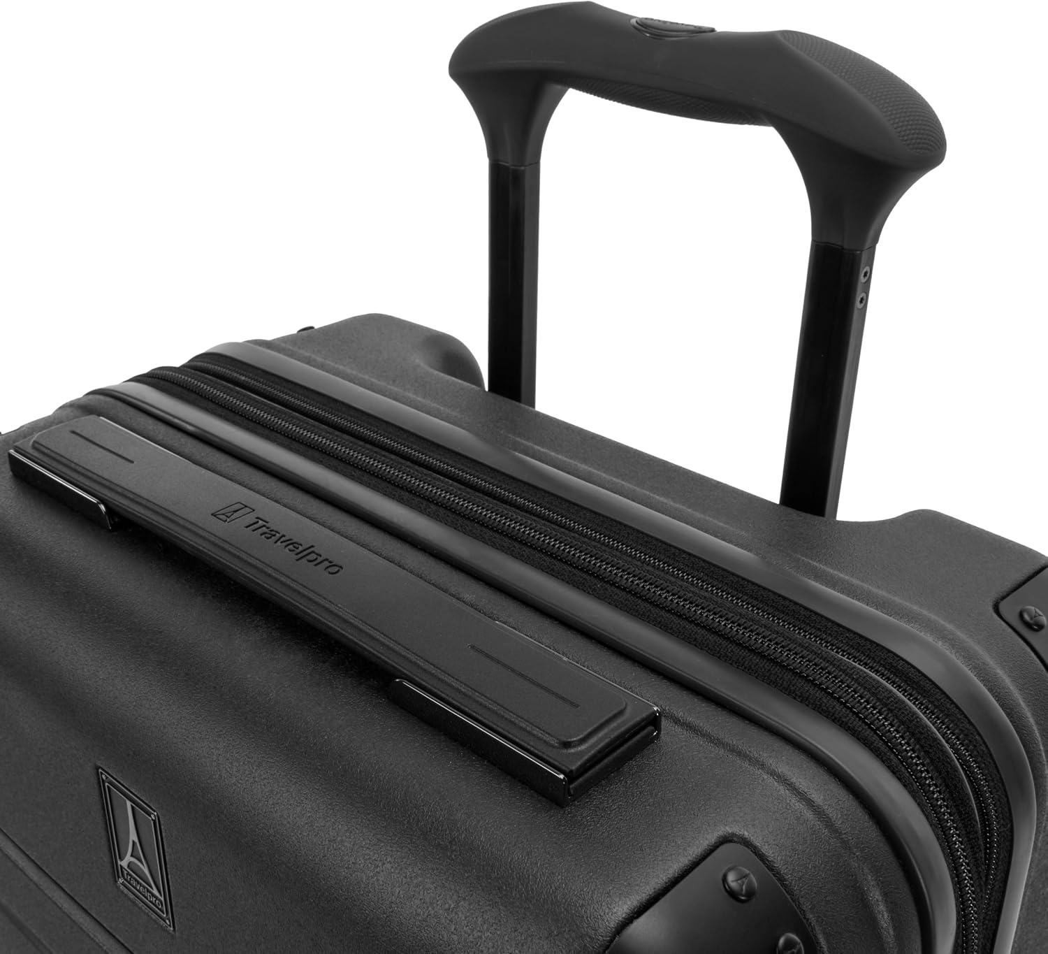 image:imageTravelpro Platinum Elite Hardside Checked Luggage Spinner Black 28InchJet Black
