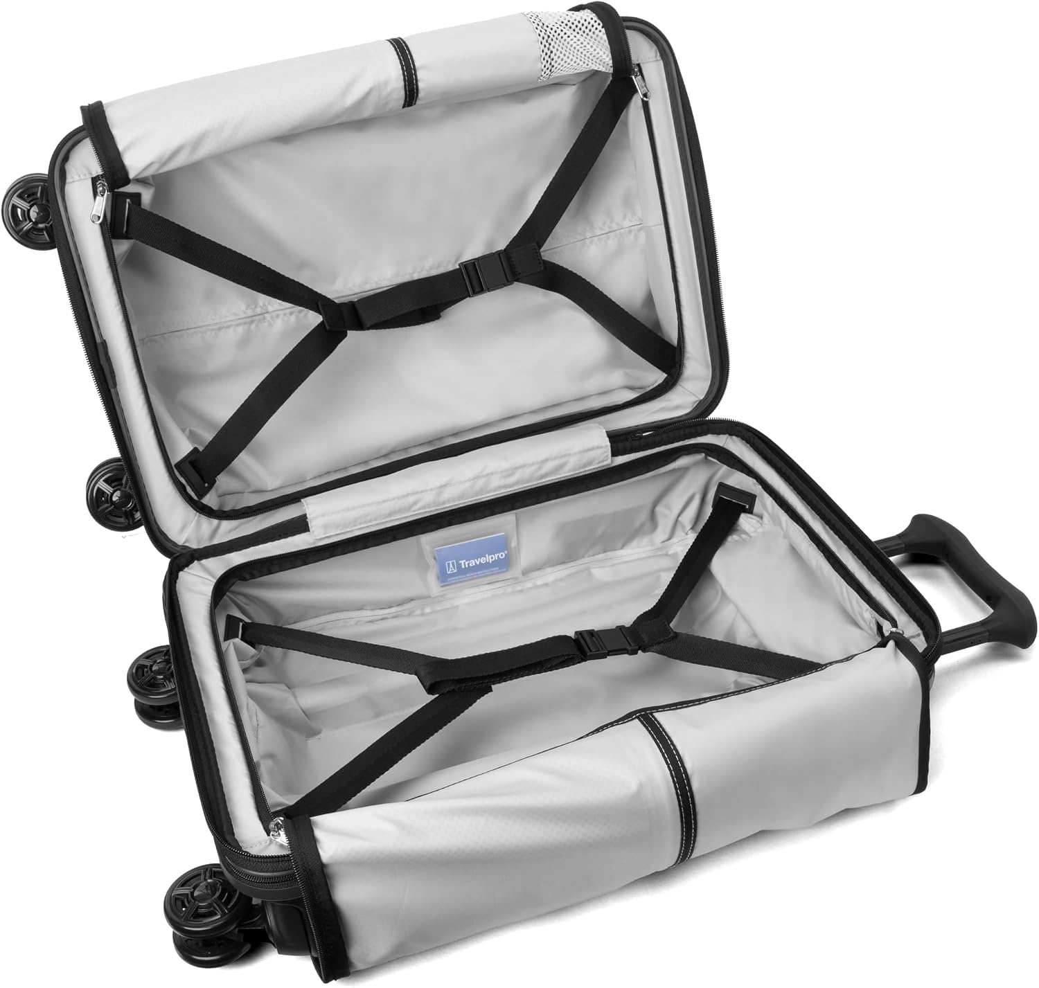 image:imageTravelpro Platinum Elite Hardside Checked Luggage Spinner Black 28InchJet Black