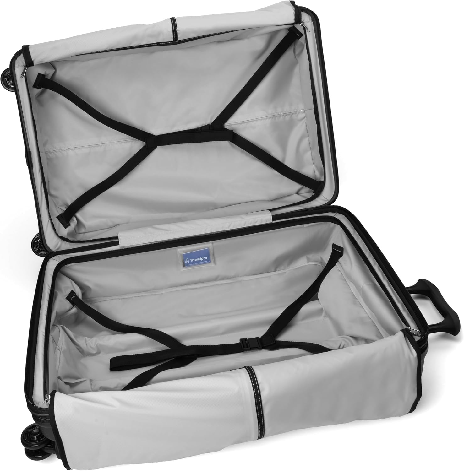 image:imageTravelpro Platinum Elite Hardside Checked Luggage Spinner Black 28InchJet Black