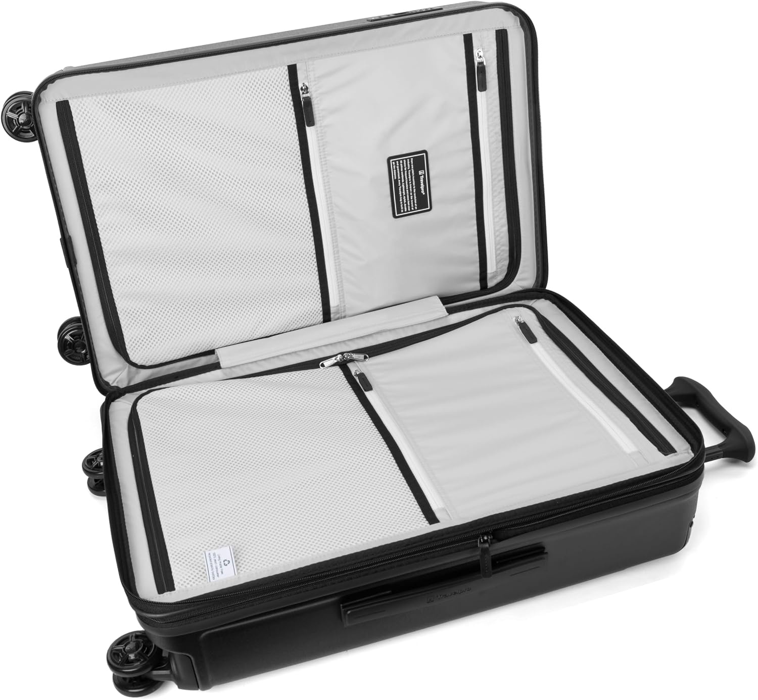 image:imageTravelpro Platinum Elite Hardside Checked Luggage Spinner Black 28InchJet Black