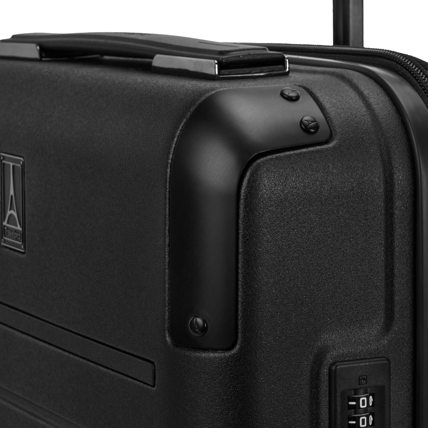 image:imageTravelpro Platinum Elite Hardside Checked Luggage Spinner Black 28InchJet Black
