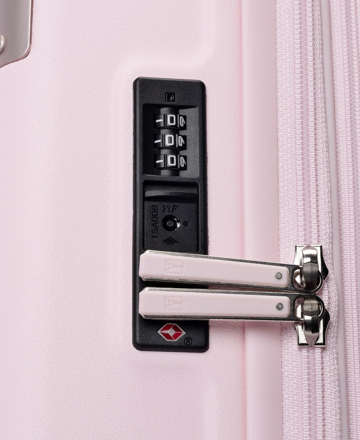image:imageTravelpro Platinum Elite Hardside Checked Luggage Spinner Black 28InchPowder Pink